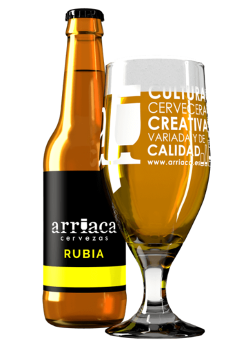 Prueba la cerveza artesana RUBIA Arriaca en botella