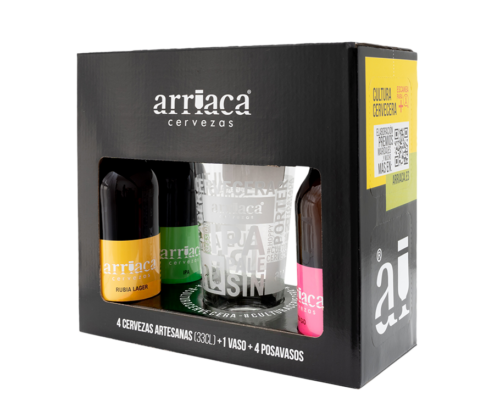 ESTUCHE DEGUSTACIÓN ARRIACA 4x33cl + Vaso