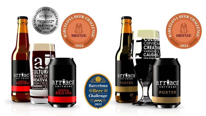 medallas cerveza arriaca premios barcelona beer challenge 2022