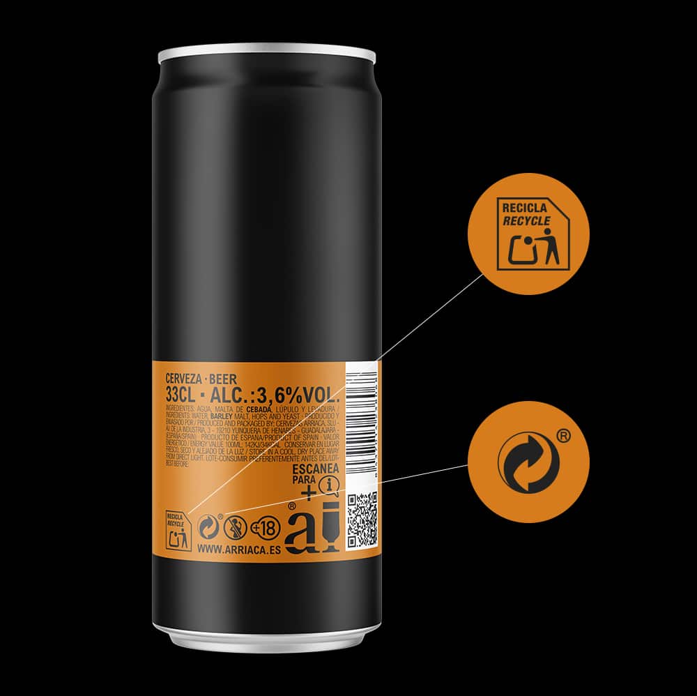 Las latas de la cerveza artesana Arriaca se puede reciclar  infinitamente