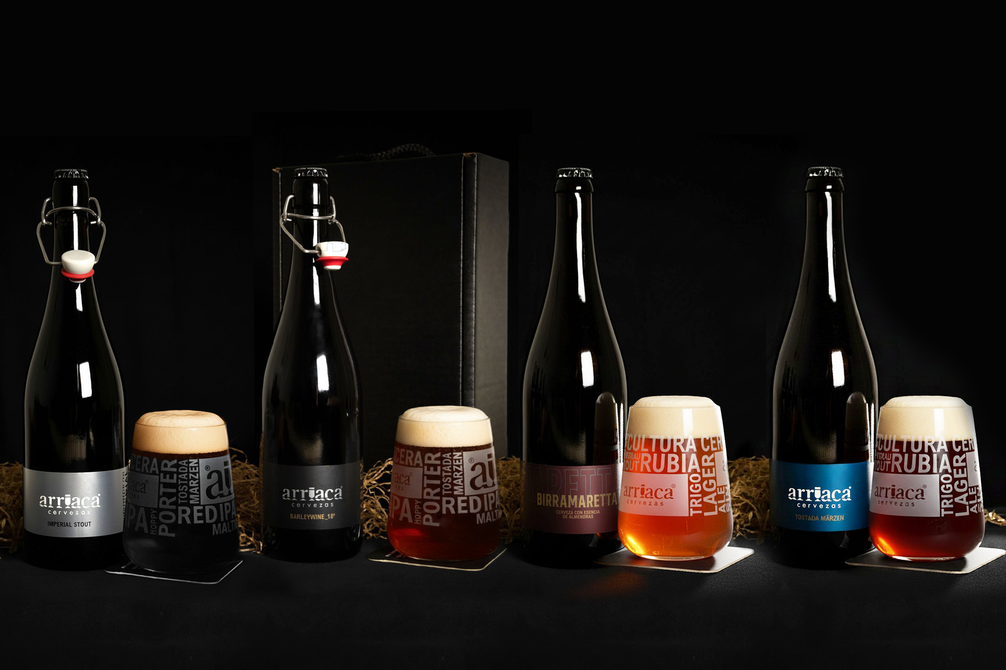 arriaca cervezas botellas premium de 75 cl